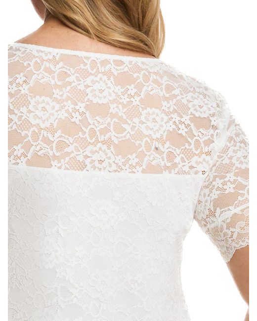 SUSA White Dirndlbluse Dirndl Spitzenshirt /2 Arm Wiesn-Zauber (Stück, 1-tlg)