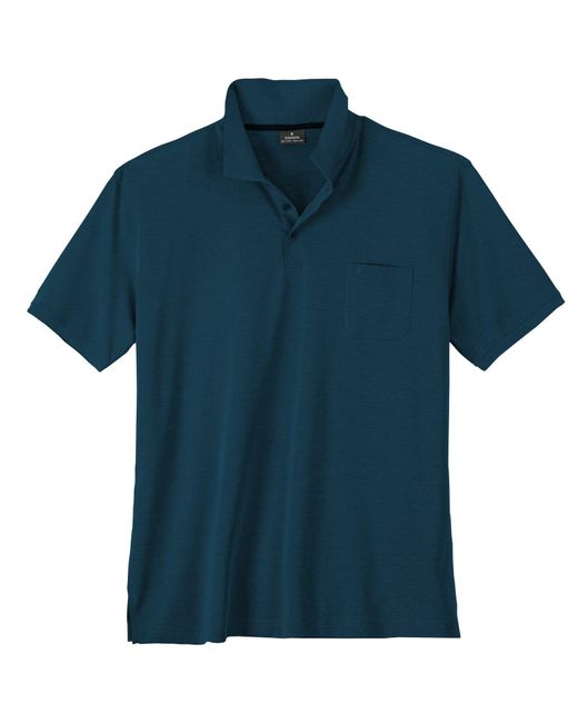 RAGMAN Softknit Poloshirt XXL dunkelblau melange in Blue für Herren