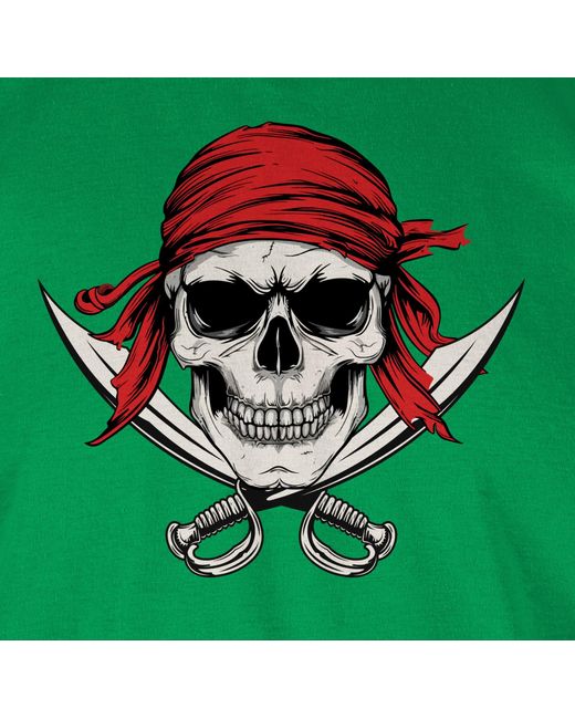 Shirtracer T-Shirt Böser , Piraten Totenkopf, Pirates, Seeräuber, Freibeuter Pirat in Green für Herren