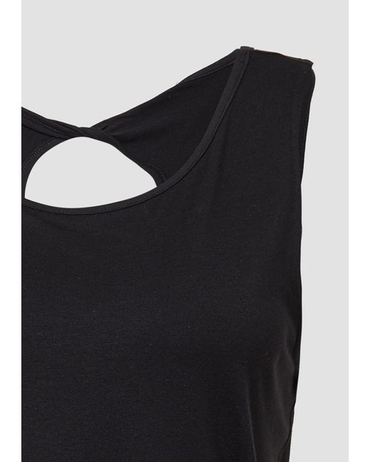 S.oliver Black Shirttop Top mit dekorativem