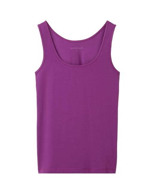 Tom Tailor Purple T-Shirt Basic Top