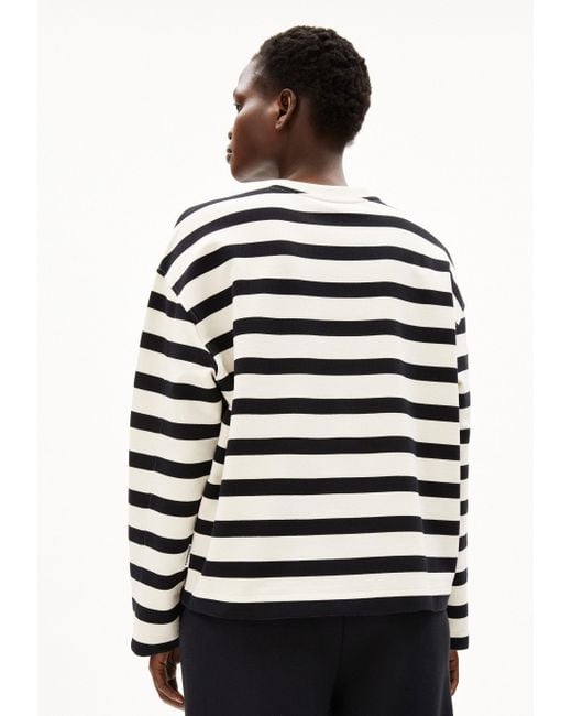 ARMEDANGELS White Sweatshirt ICONIC Å FRANKAA BOLD (Oversized Fit) Bio-Baumwolle