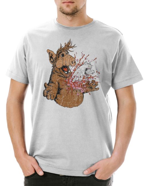 Urban Backwoods Print- A Horror T-Shirt Fun Geek Nerd Alien Splatter Halloween in Gray für Herren