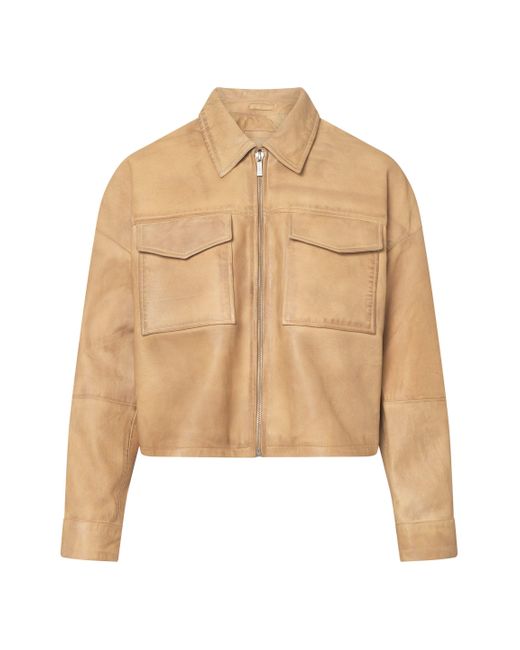 Bolongaro Trevor Natural Lederjacke DAISY Weiches Leder, gewalktes Finish, Taschendetails