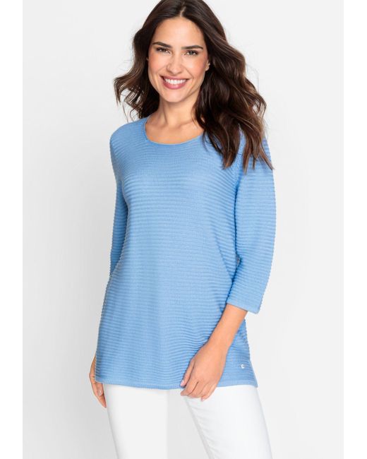 Olsen Blue Strickpullover Pullover Long Sleeves