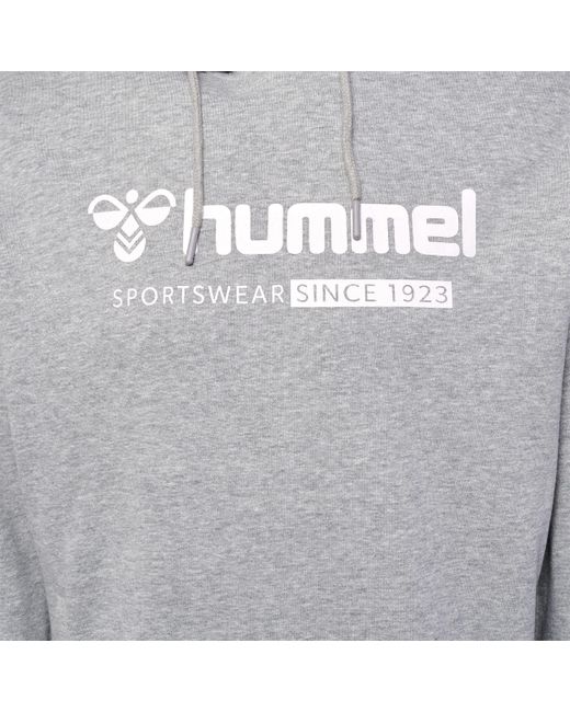 Hummel Kapuzensweatshirt hml Big Logo Sweathoodie GREY MELANGE in Gray für Herren