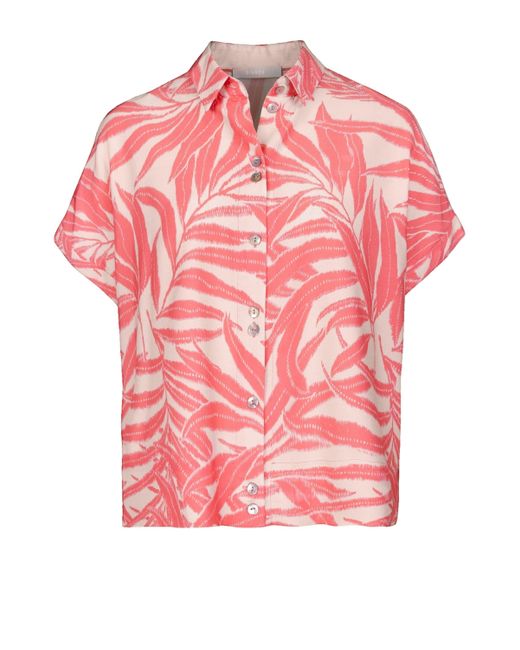 Bianca Pink Druckbluse SABEA angesagtem Allover-Print in Trendfarbe