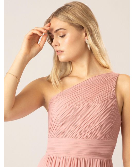 Apart Pink Abendkleid aus hochwertigem Polyester Material und geriffelt am Rücken