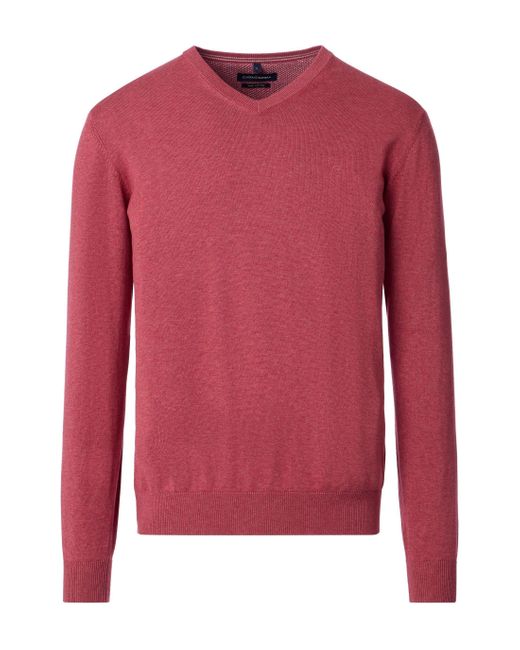 CASA MODA Strickpullover Pullover uni in Pink für Herren