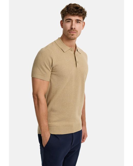 INDICODE Poloshirt INVorm mit dezent strukturierter Oberfläche für das gewisse Etwas in Natural für Herren