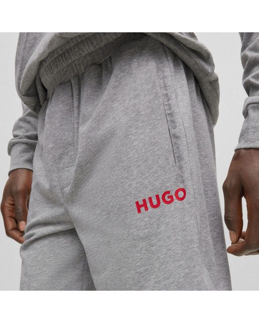 HUGO Shorts Linked Short CW mit aufgedrucktem -Logo in Gray für Herren