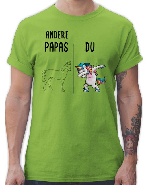 Shirtracer T-Shirt Andere Papas in Green für Herren