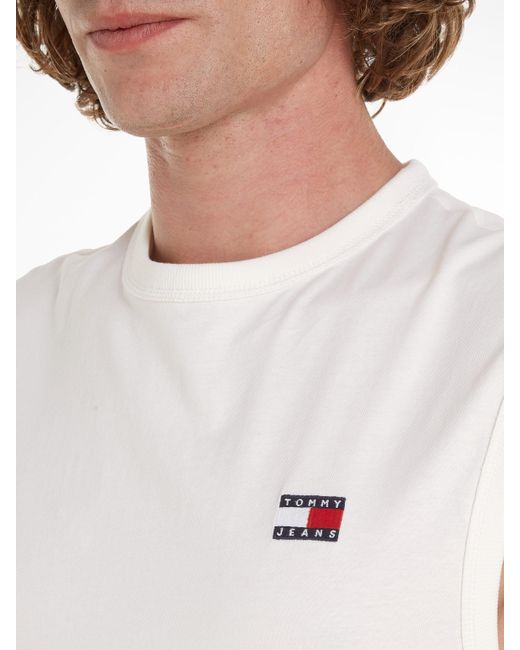 Tommy Hilfiger Rundhalsshirt TJM REG BADGE TANK TOP EXT mit Logoprägung in White für Herren