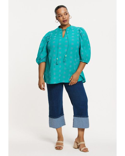 Yoek Green Tunika mit Kurzarm