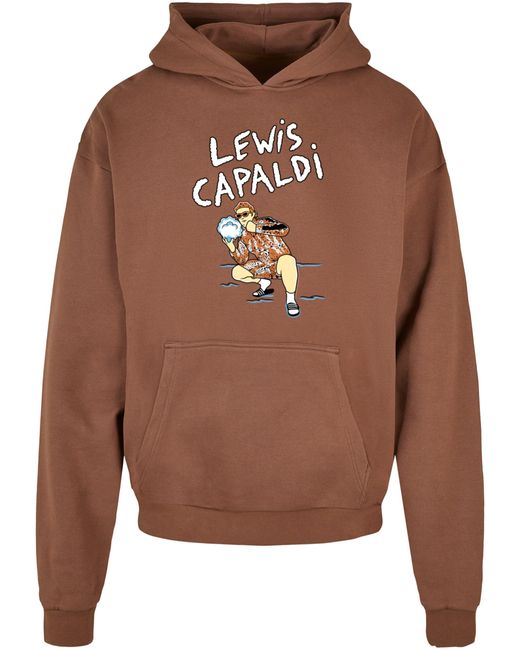 Merchcode Kapuzensweatshirt Lewis Capaldi in Brown für Herren