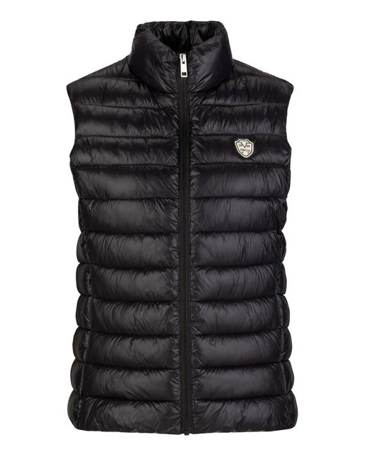 19V69 Italia by Versace Black BRUNA Klassische Steppweste ür mit isolierender Fütterung