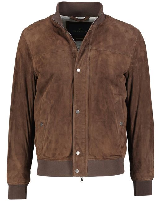 Paul & Shark Bomberjacke aus Wildleder in Brown für Herren