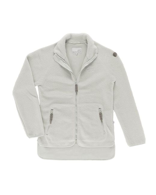 Baumfuchs Gray Fleecejacke Berberfleecejacke Uni mit Stehkragen und Reißverschluss