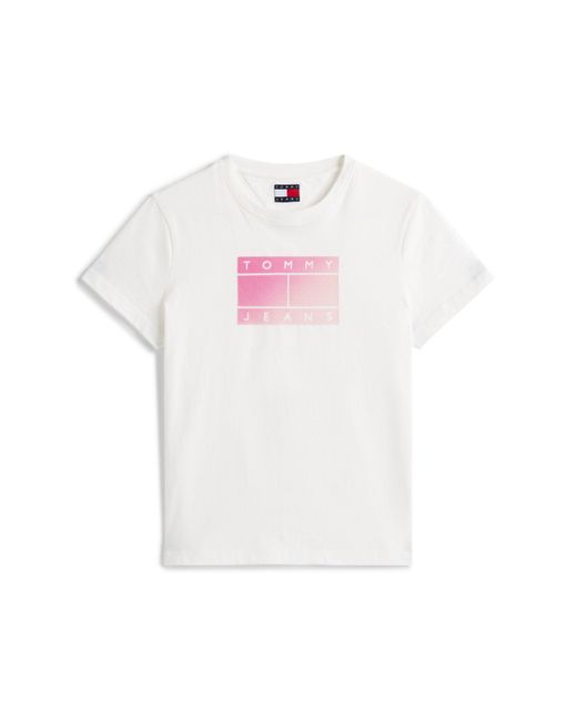 Tommy Hilfiger White Kurzarmshirt TJW REG GRADIENT FLAG SS