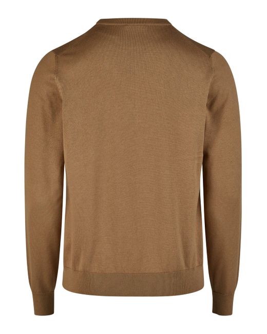 Hechter Paris Strickpullover mit Rundhals-Ausschnitt in Brown für Herren