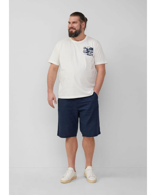 S.oliver Bermudas Detroit: Bermuda im Relaxed Fit Waschung in Blue für Herren