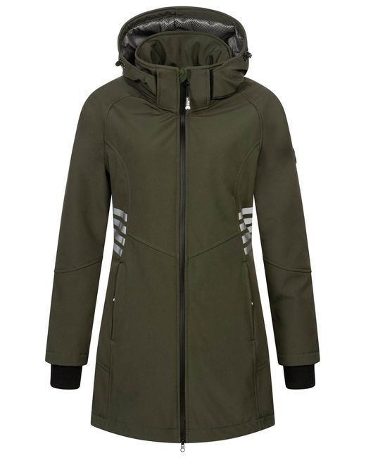 Arctic Seven Green Softshelljacke ASGiuliana mit abnehmbarer Kapuze