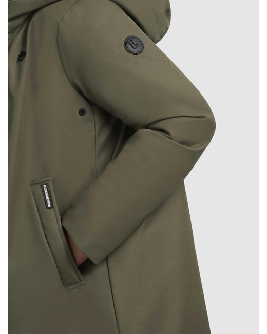 Khujo Green Kurzmantel Yaak3-YM urbaner Parka mit gestepptem Innenfutter