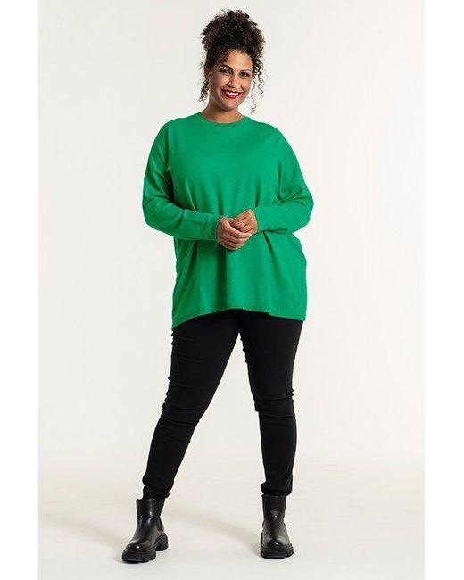 SANDGAARD Green Longbluse Helsinki im Oversize-Look