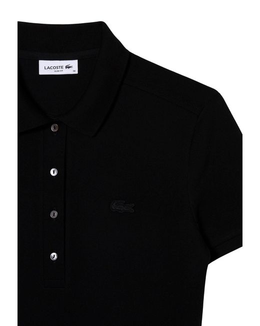 Lacoste Black Polokleid Slim Fit Polo-Kleid aus (1-tlg)