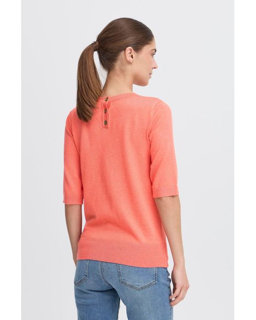 Pulz Pink 3/4 Arm- PZSARA Eleganter Pullover mit Halbarm