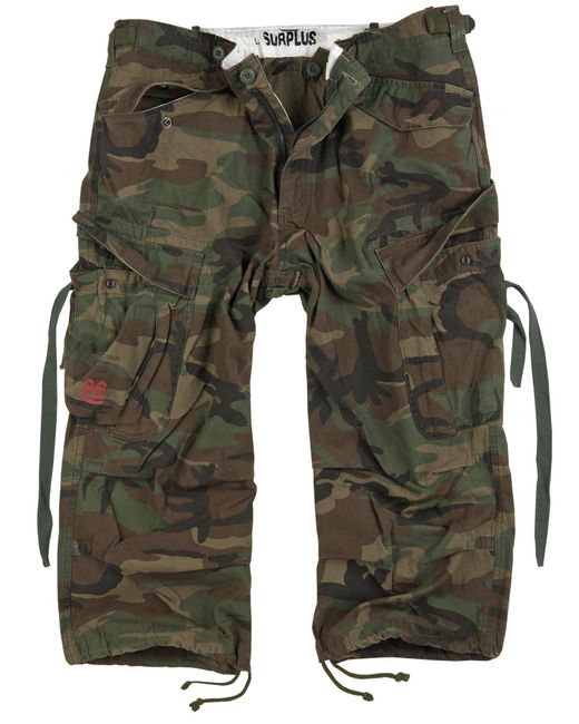 Trooper Cargoshorts Engineer 3/4 Baumwolle Sommer Shorts Kurze Hose Army in Green für Herren