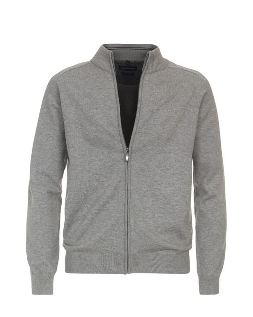 CASA MODA Basic (1-tlg) Strickjacke in Gray für Herren