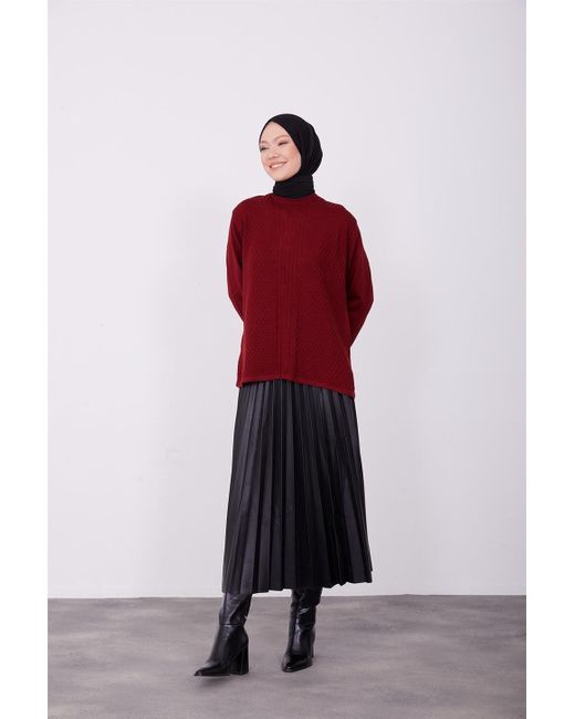 Armine Red Langarmbluse Armine Pullover – Moderne und elegante Hijab-Mode