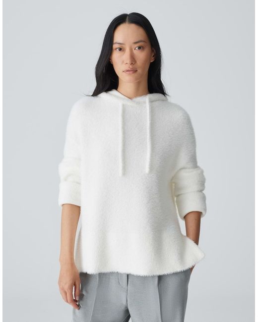 Opus White Kapuzenpullover