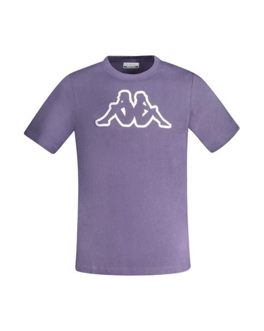Kappa Kurzarm T-Shirt Blau - Regular Fit mit in Purple für Herren