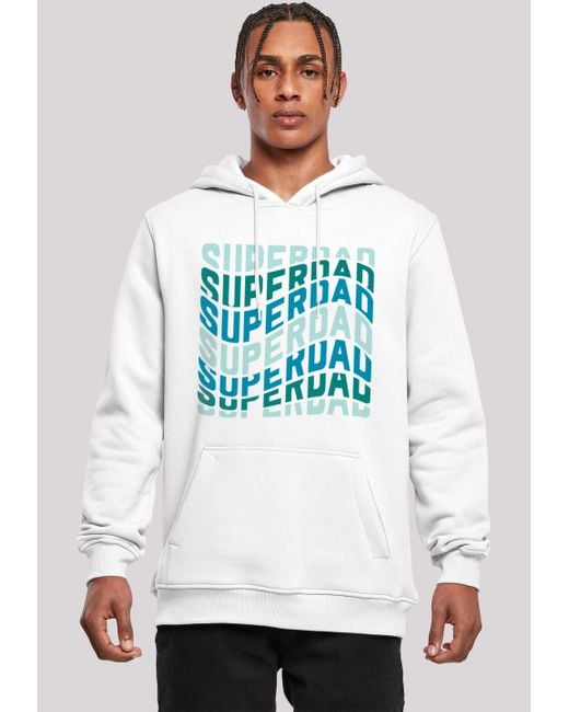 F4NT4STIC Kapuzenpullover Super Dad Retro Trend Vatertags Design für Papas Premium Qualität in White für Herren