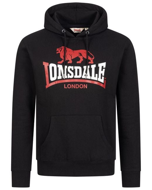 Lonsdale Hoodie Kapuzenpullover Gulladuff in Black für Herren