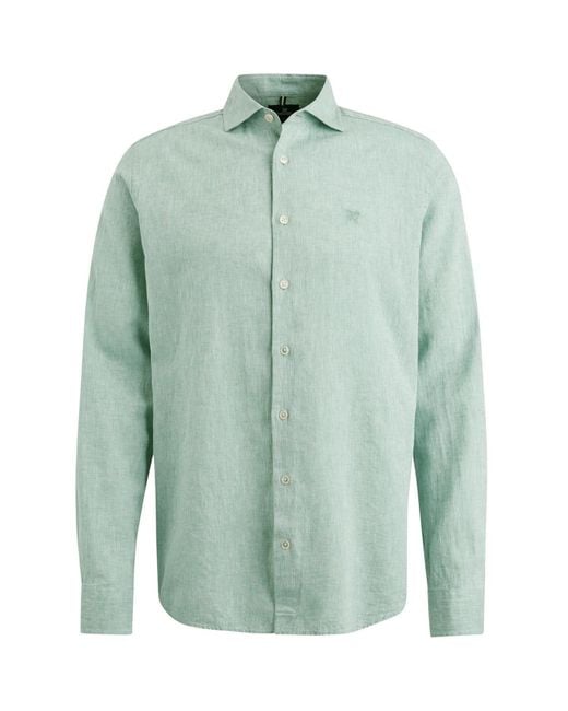 Vanguard T- Long Sleeve Shirt Linen Cotton ble in Green für Herren