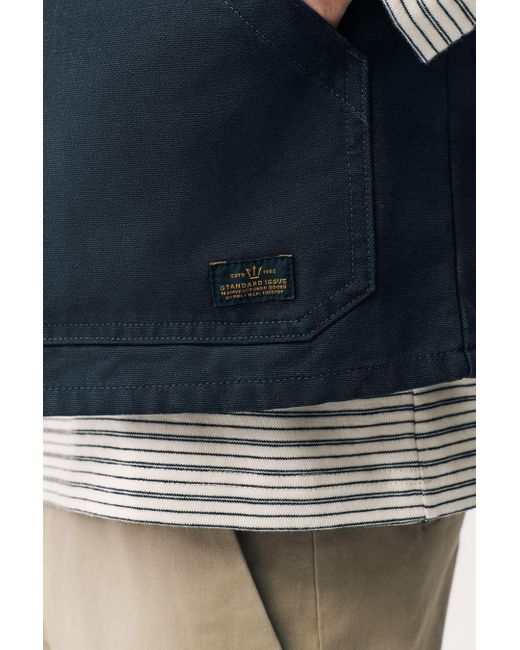 Next Steppweste Canvas-Gilet im Workwear-Stil (1-tlg) in Blue für Herren