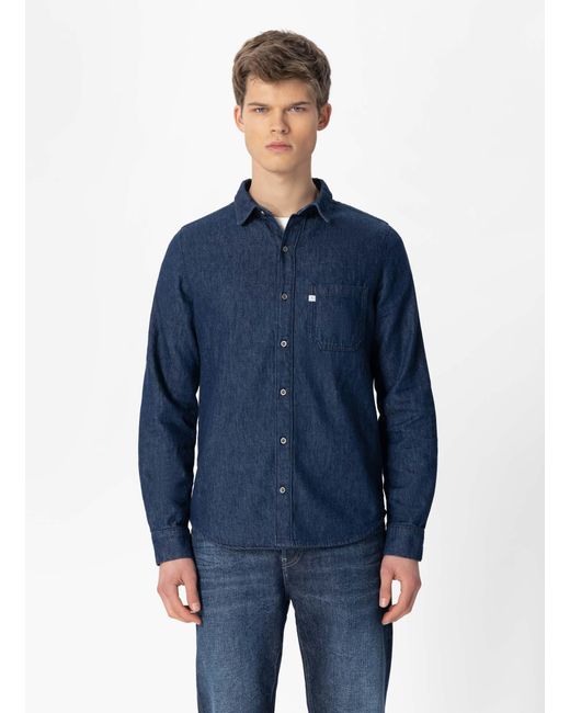 MUD Jeans Langarmhemd Stanley Shirt in Blue für Herren
