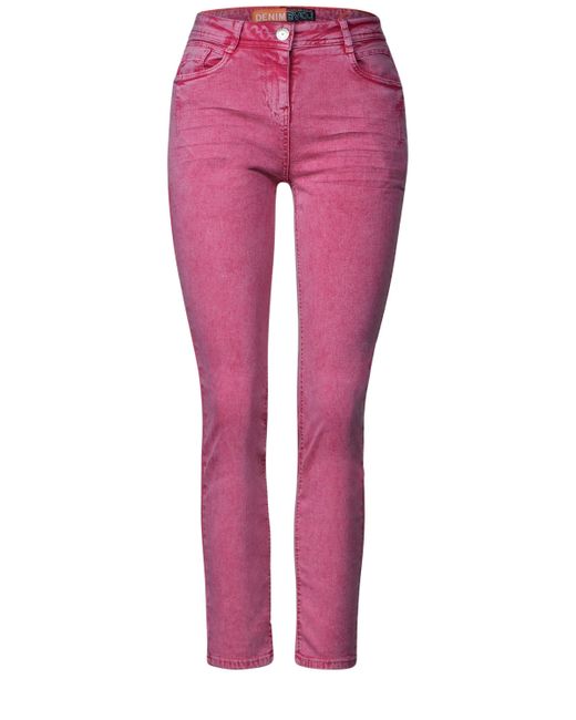 Cecil Pink Gerade Jeans High Waist