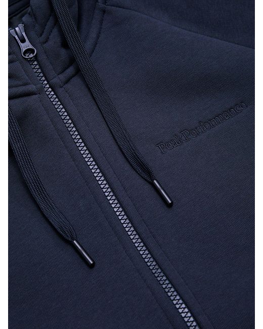 Peak Performance Kapuzensweatshirt M Original Small Logo Zip Hood in Blue für Herren