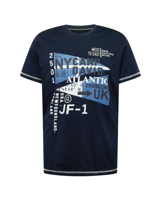 Camp David T-Shirt (1-tlg) in Blue für Herren