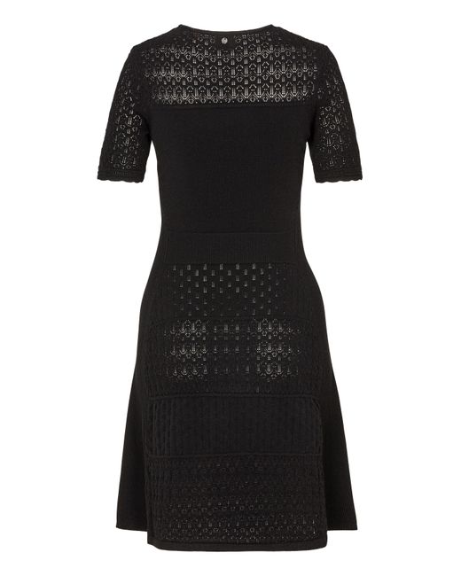 Boss Black ORANGE Strickkleid C_Fuart mit BOSS Logo-Charm