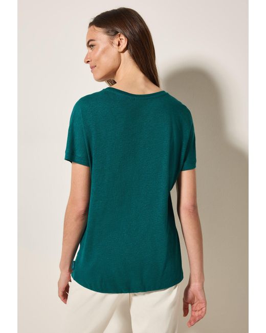 Cecil Green T-Shirt mit Elastiksaum