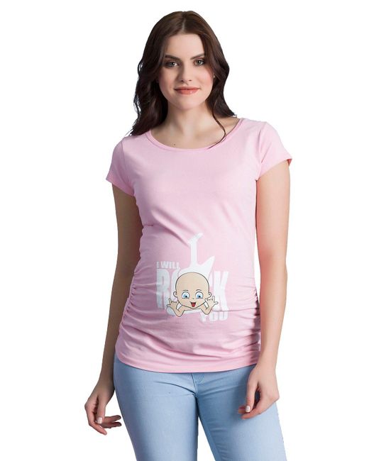 M.M.C. Purple .M.C. Umstandsshirt I Will Rock You mit Motiv