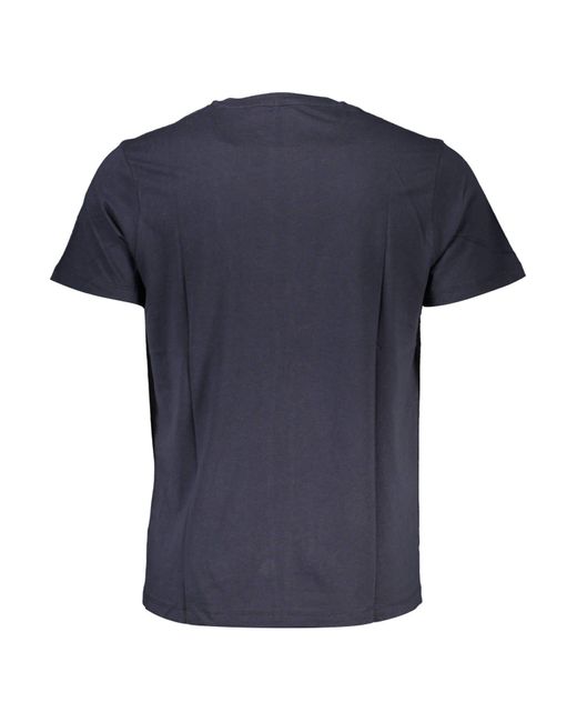 Gianmarco Venturi Kurzarm-T-Shirt Blau mit Rundhalsausschnitt in Black für Herren