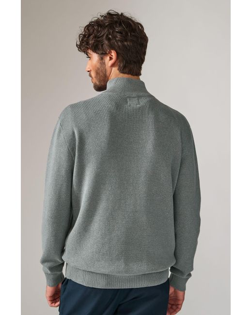 Next Regular Fit Premium-Troyer aus 100 % Baumwolle (1-tlg) in Gray für Herren
