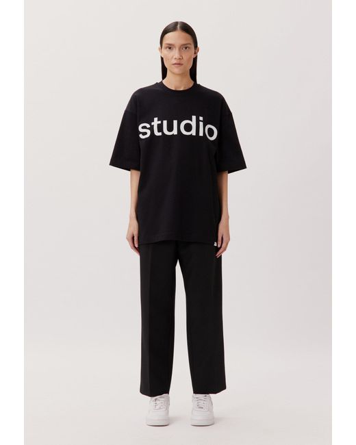 Studio Seidensticker Seidensticker T-Shirt Studio Rundhals in Black für Herren