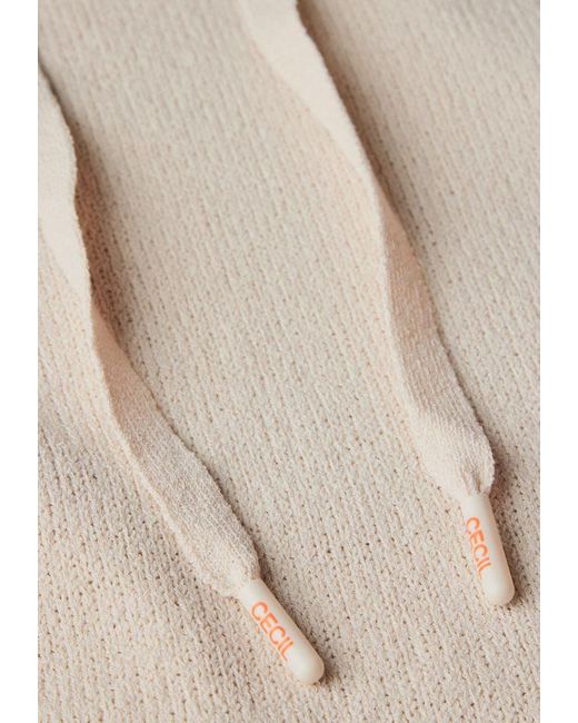 Cecil Natural Strickpullover mit Kapuze - Frühlings Hoodie